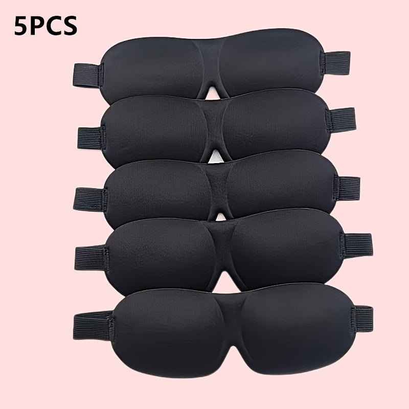 1/3/5/10 Pack Pure Blackout 3D Contoured Eye Mask for Adults - Heavy Duty Hypoallergenic & Fragrance-Free, Soft Ergonomic Fit (Men & Women) - Travel, Home, Office Use, No Leakage, Beige-Friendly - Ideal Gift for Night
