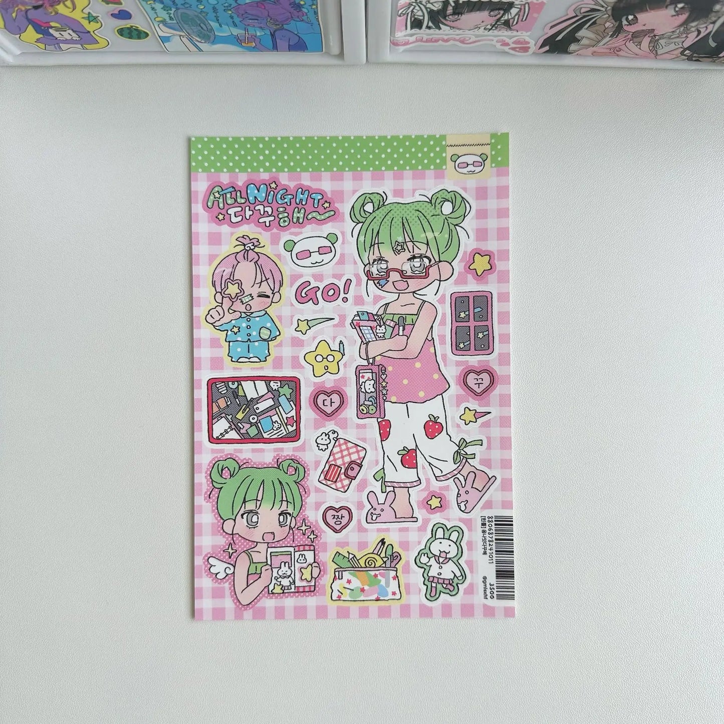Cute Korean Stickers Cute Girl Cartoon Character Stickers Hand Account Planner Diary Scrapbook Stationery DIY Decorative Sticker