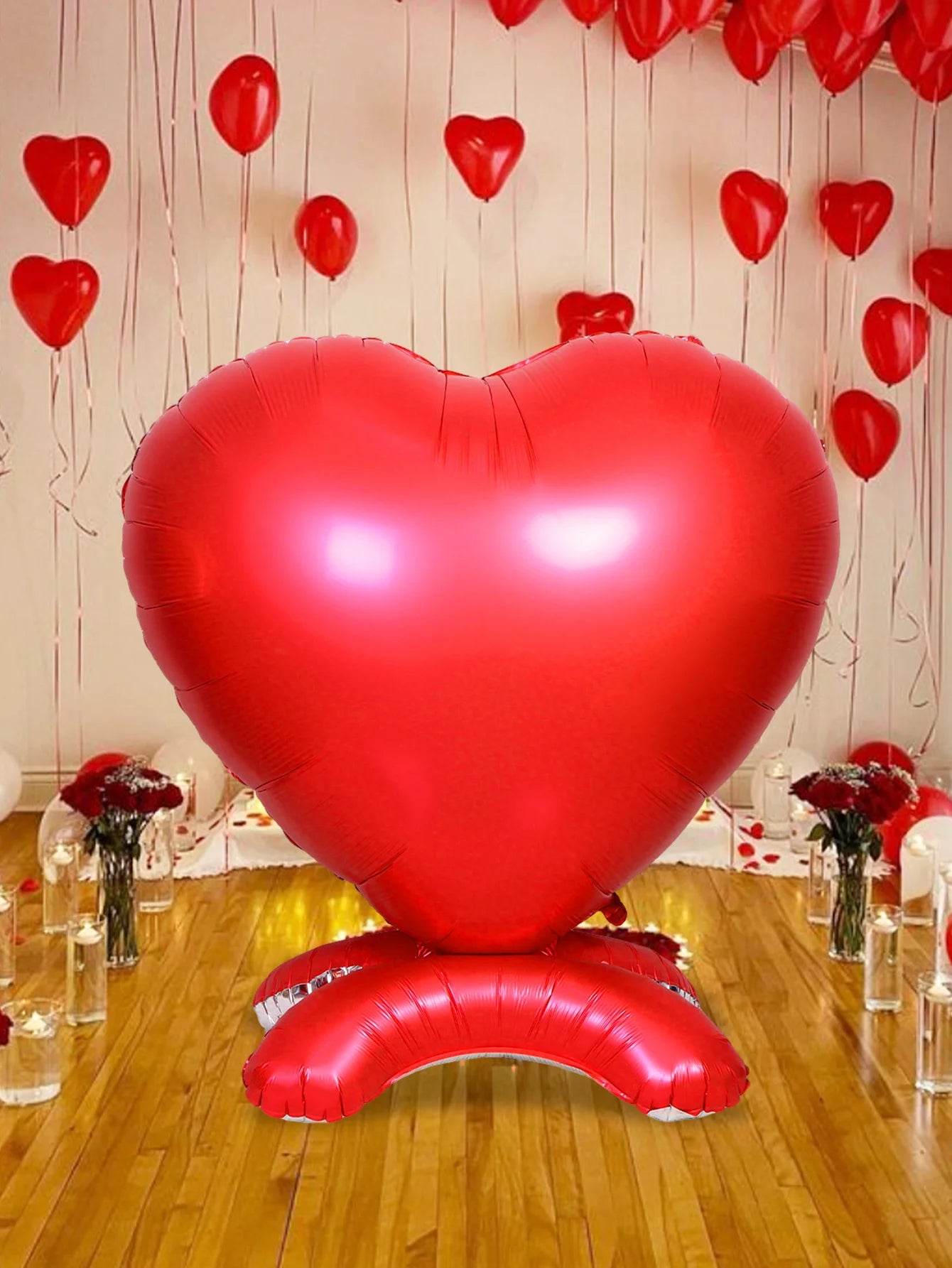 1pc giant heart-shaped standing balloon for Valentine's Day, birthdays, bridal showers, party decorations, weddings