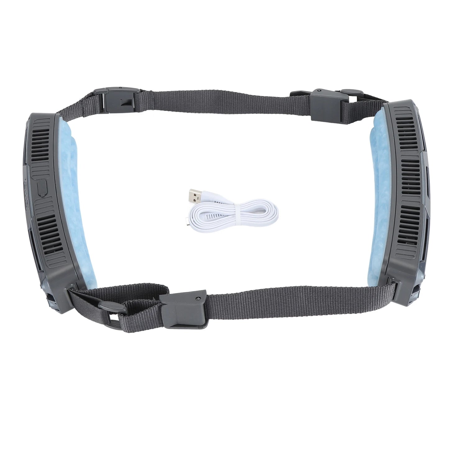 Travel Fan Wearable Waist Fan Multifunctional 3 Speeds Adjustable Ice Compress Efficient Wide Angles Belt Fan for Outdoor Sports