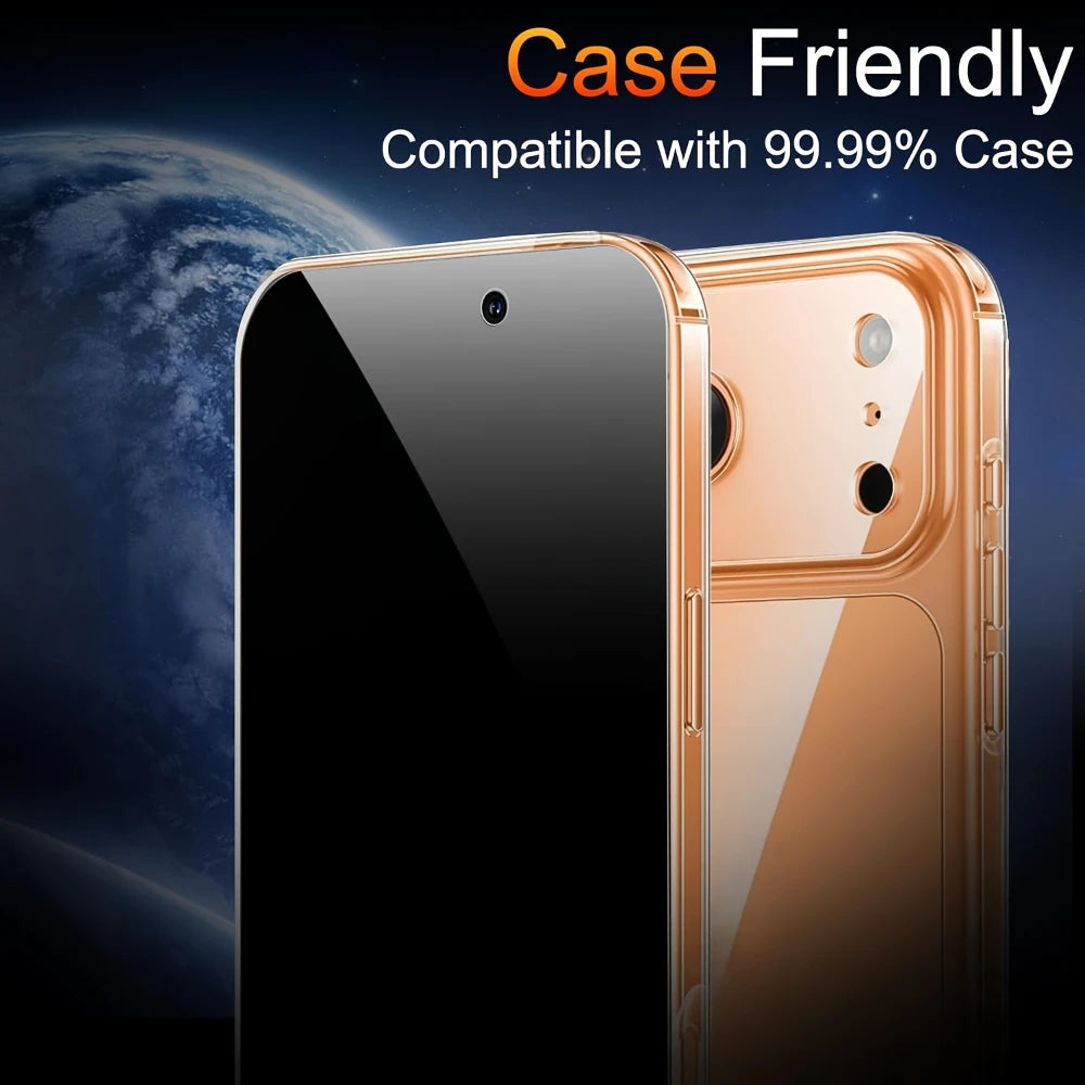 NNBILI 4PCS Privacy Screen Protector For iPhone17Pro Max 17Air Anti-Spy Glass For iPhone 16 15 14 13 12 11Pro Max Tempered Glass