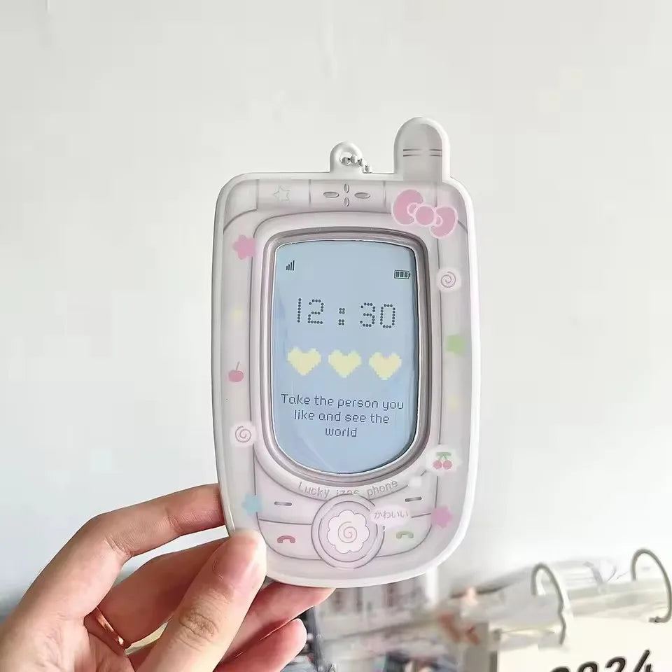 Cartoon Photocard Holder Camera Mobile Phone Shaped Idol Photocard Binder 3Inch Photo Storage Case Protection Cover Keychain