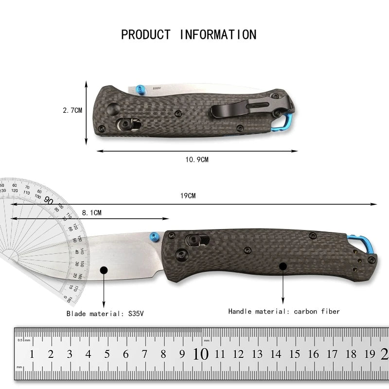 High Quality BM 533 535 940 Folding Pocket Knife S35V Steel Blade Carbon Fiber Handle Outdoor Hunting Camping EDC Tool Gift