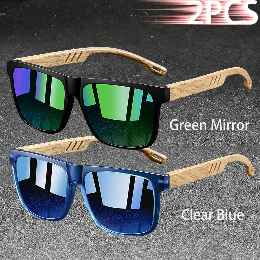Fashion Vintage Square Square Frame Sunglasses Men Women Fishing Driving Man Luxury Brand Designer Sun Glasses Eyewear