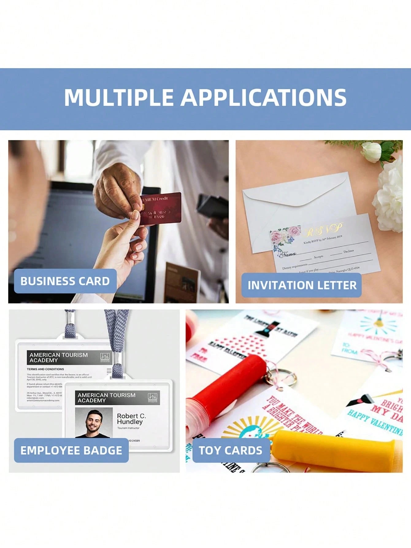 Custom Business Cards Logo Social Media Info Modern Vintage Cute Back To School Office Workers Clients