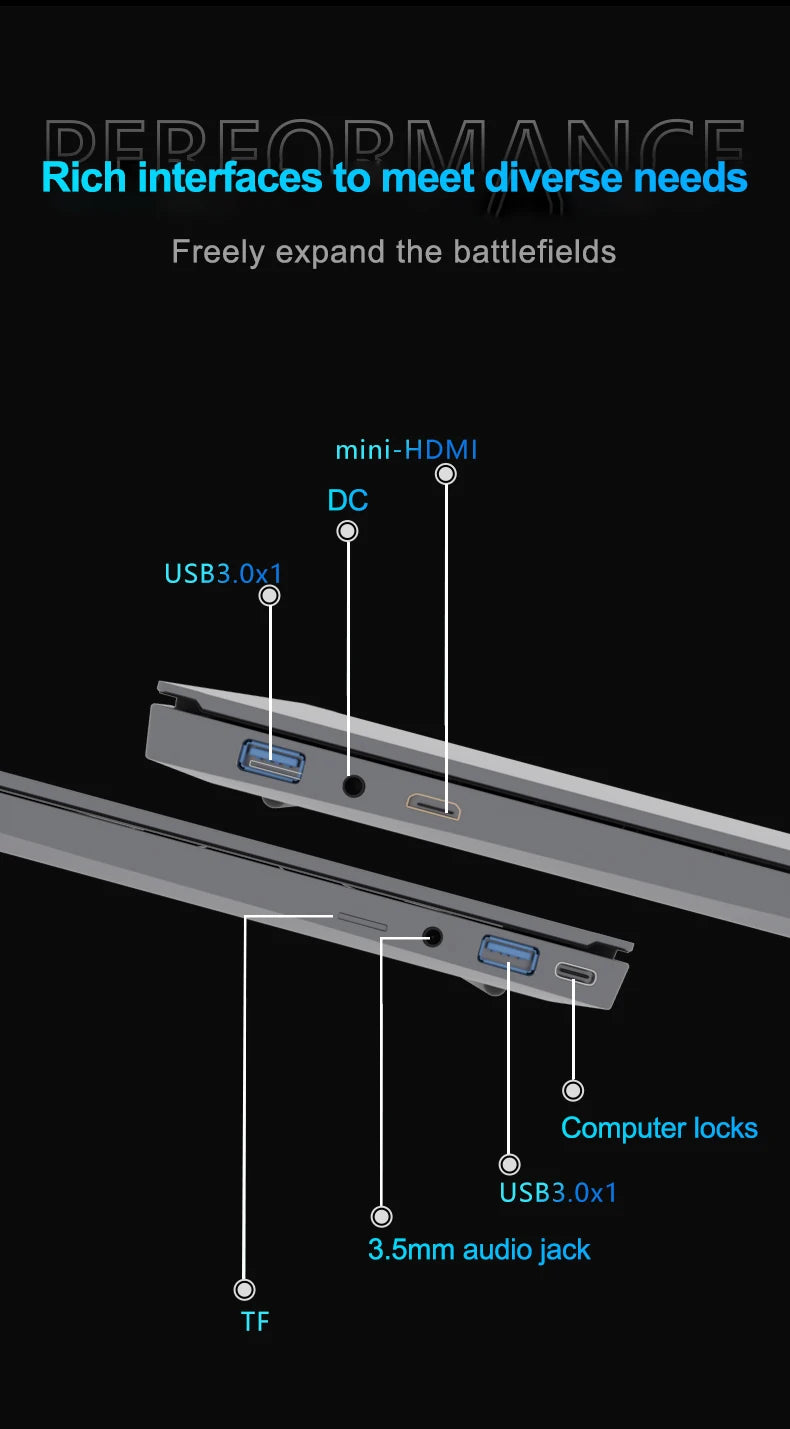 15.6" Intel Core i3 6100U Laptop Computer Windows 11 Pro 16GB RAM 512GB 1TB SSD Portable Notebook PC Office Study Laptops