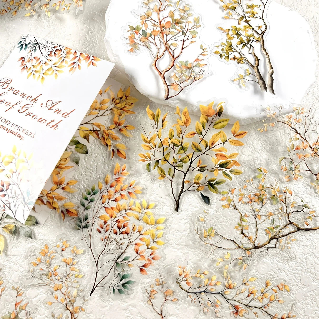 20 pcs Plant Branch Leaf Themed Sticker pack,Scrapbook,Photo Frame,Diary Stickers,DIY Decorative,Creative Stationery Stickers
