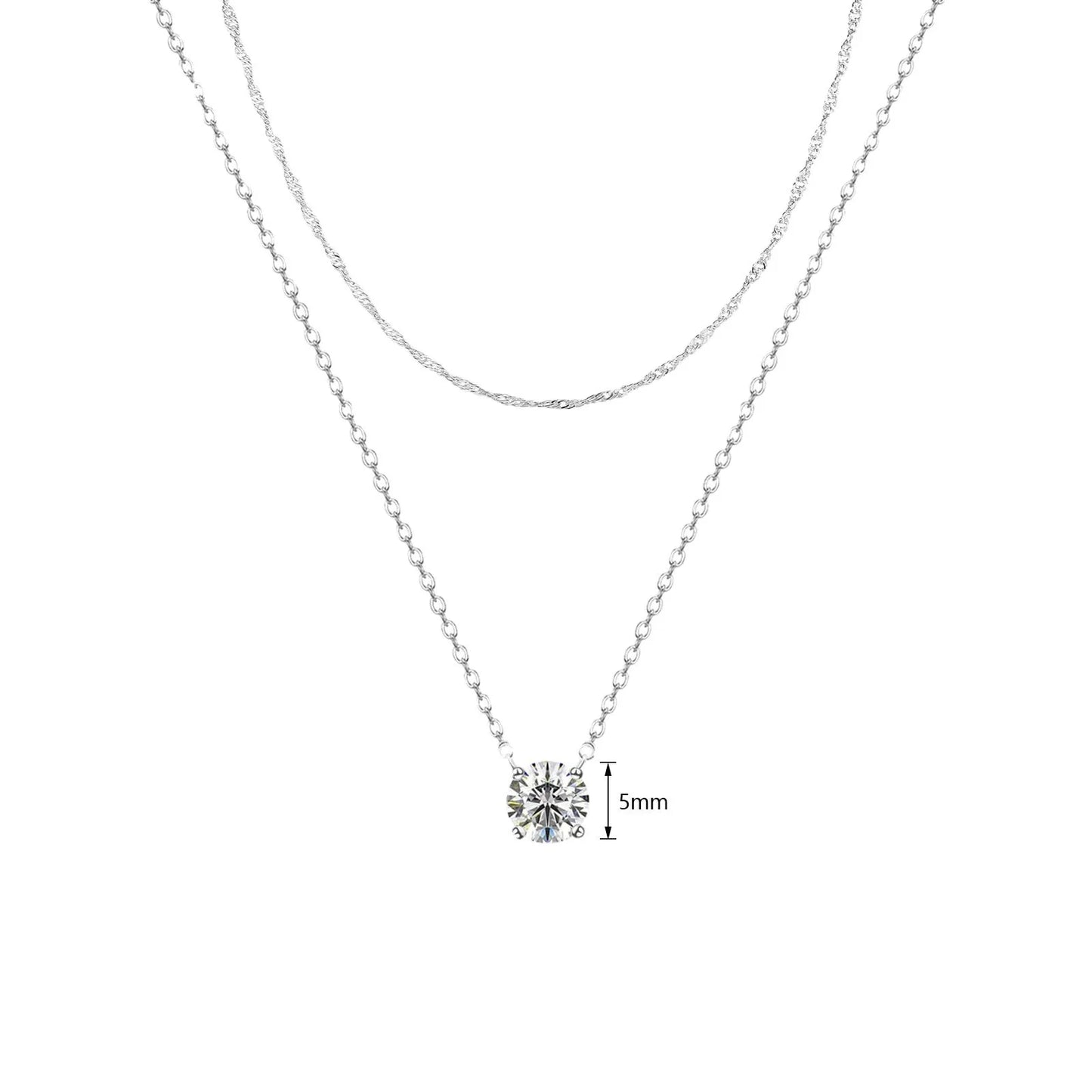 Waterproof Necklace for Women 14K Gold/Silver Plated Choker Diamond Necklace Simple Dainty CZ Chain Trendy Jewelry Accessories