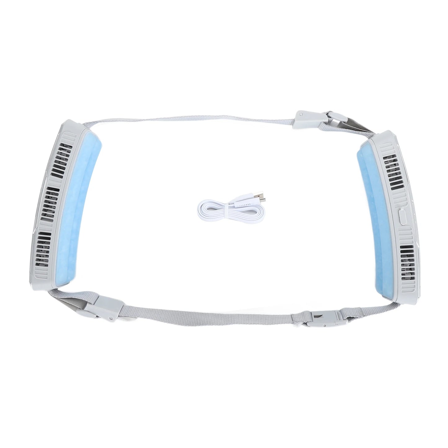 Travel Fan Wearable Waist Fan Multifunctional 3 Speeds Adjustable Ice Compress Efficient Wide Angles Belt Fan for Outdoor Sports