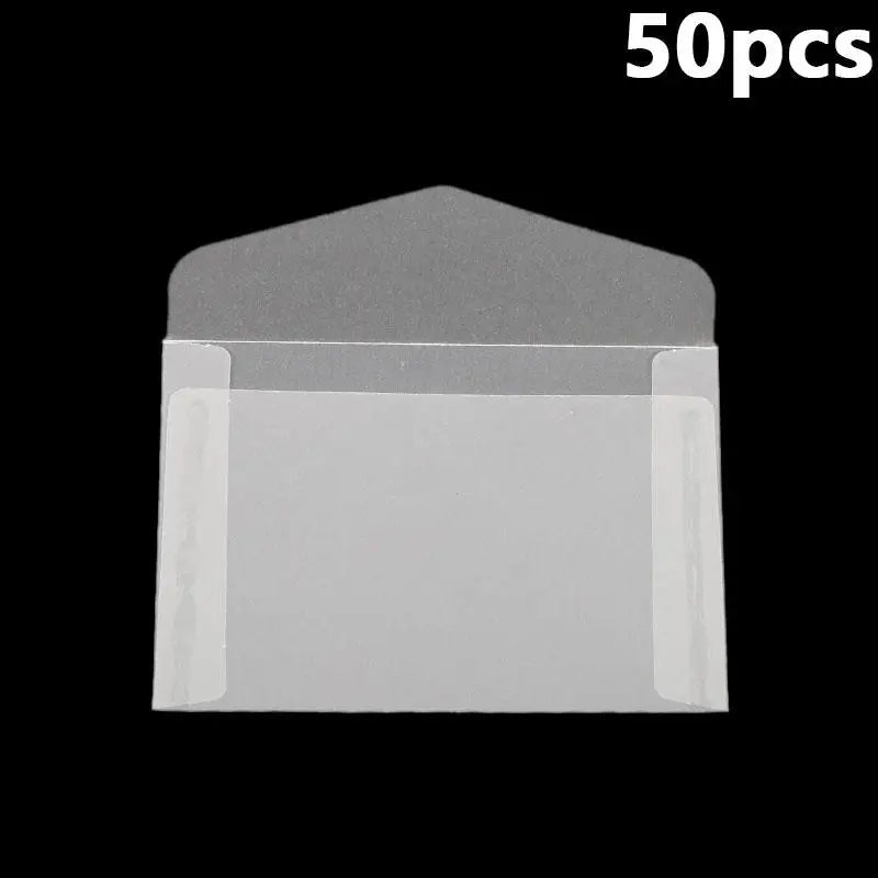 50Pcs/Pack Simple Semi-Transparent Vellum Paper Envelopes Matte Frosted for Postcards Greeting Cards Wedding Invitations
