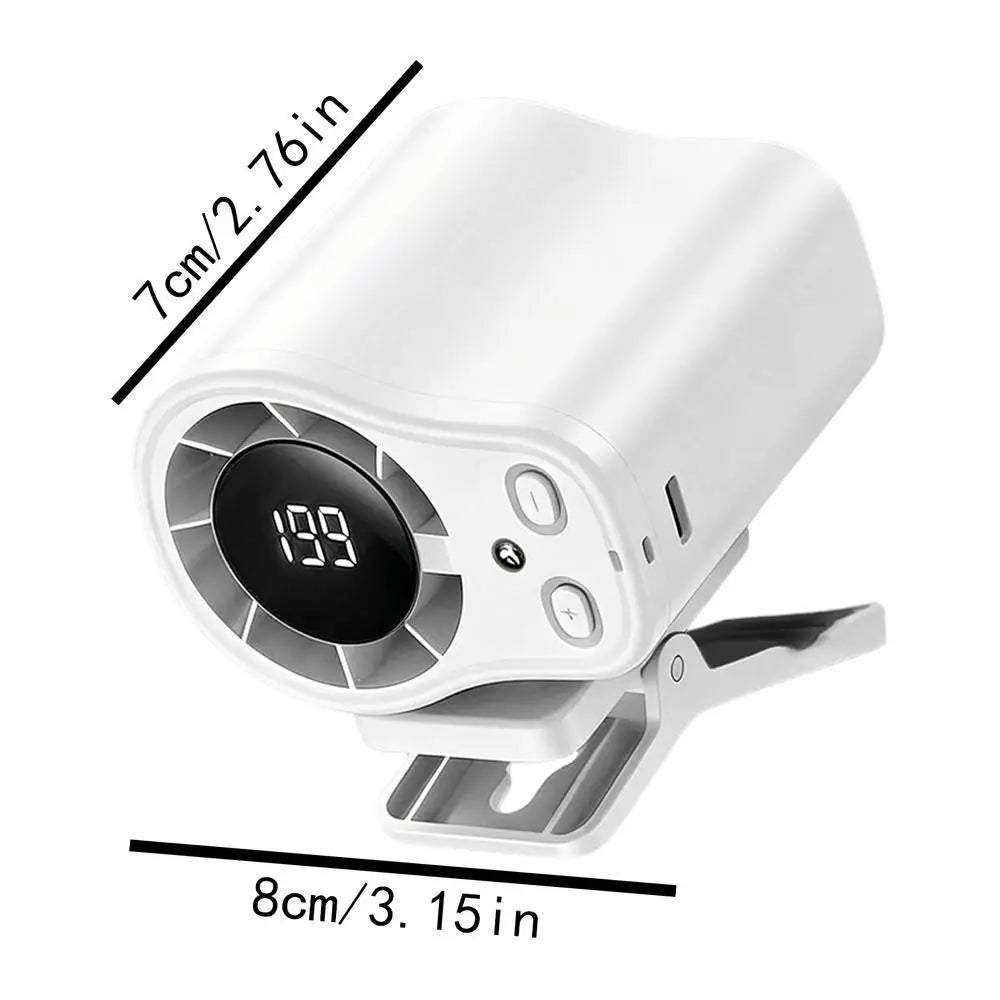 Travel Fan Clip On Low Noise LED Display Waist Clip Fan for Cycling Traveling Fishing Camping Beach Road Trip Jobsite Men Women