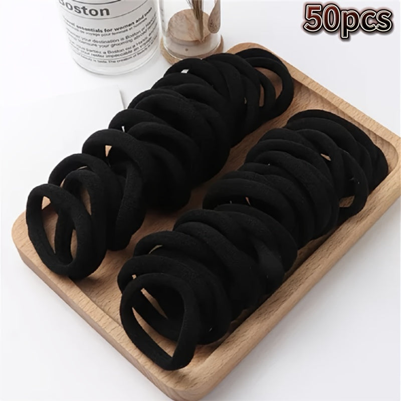 50pcs/100pcsHigh elastic hair loop French style thick Women's hair rope graduation gift