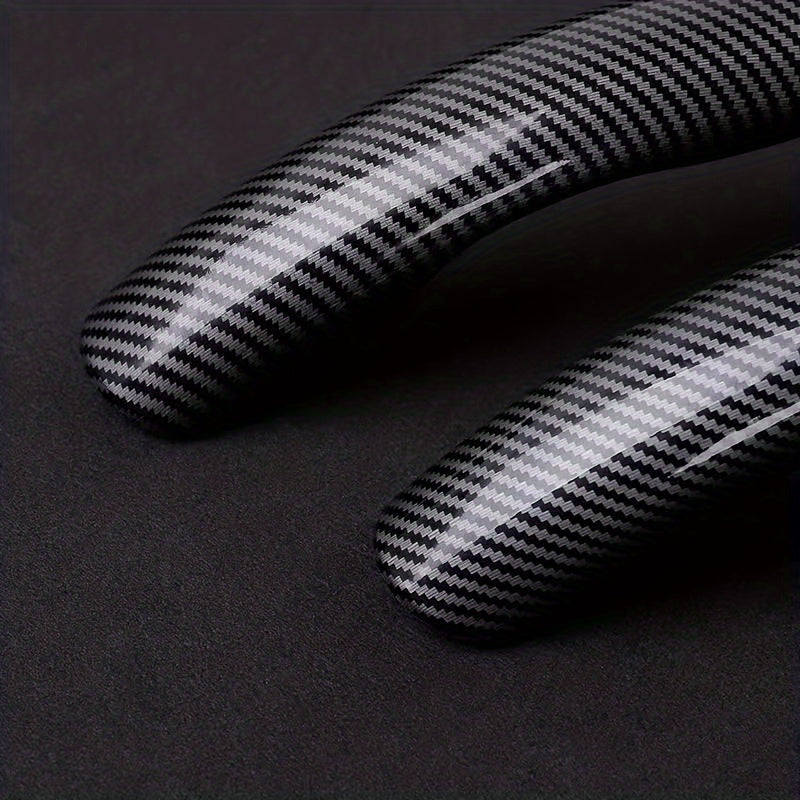 Upgrade Your Driving Experience With A Non-Slip Carbon Fiber Steering Wheel Cover!