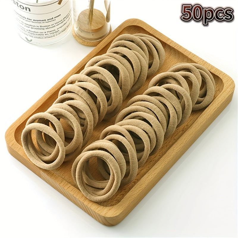 50pcs/100pcsHigh elastic hair loop French style thick Women's hair rope graduation gift