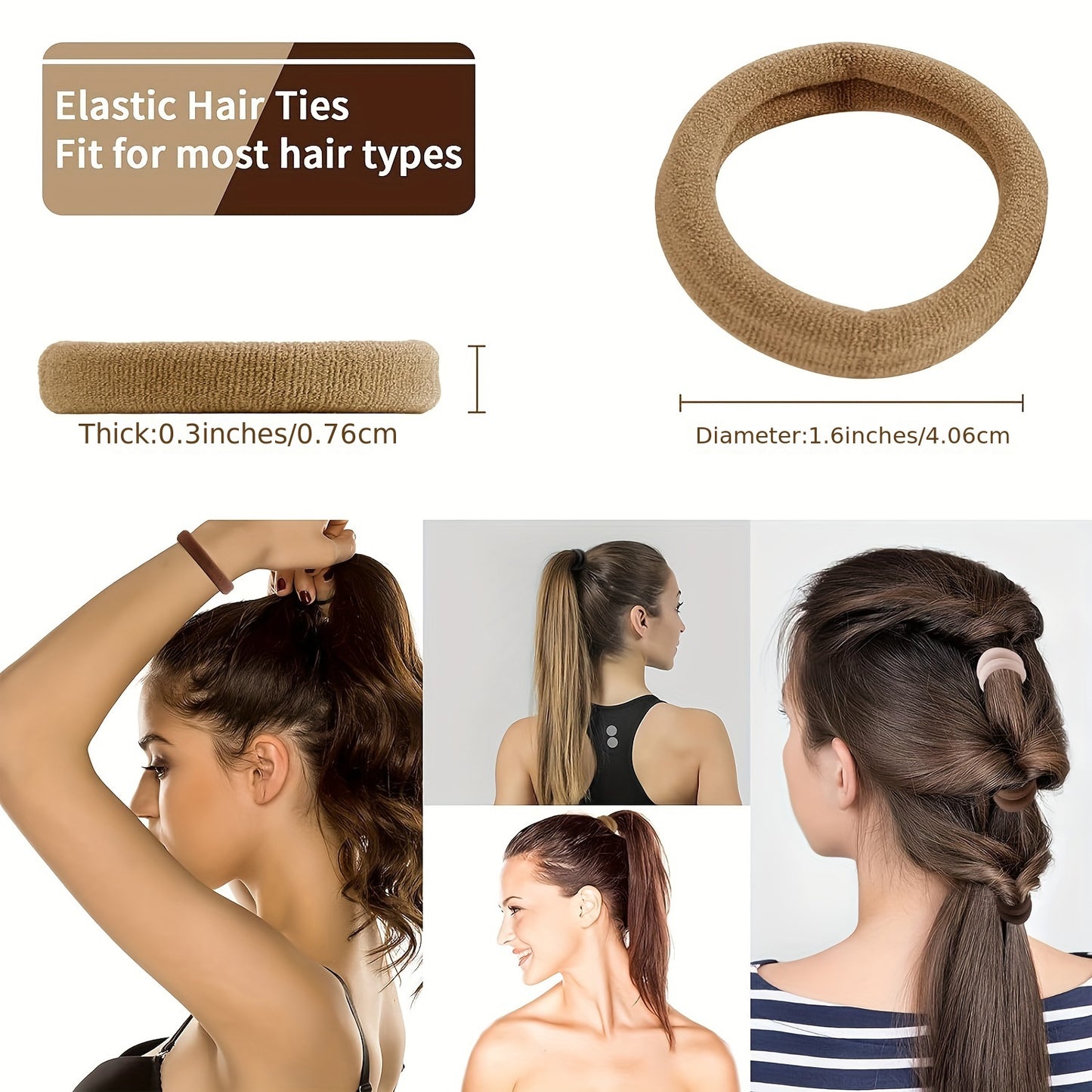 50pcs/100pcsHigh elastic hair loop French style thick Women's hair rope graduation gift