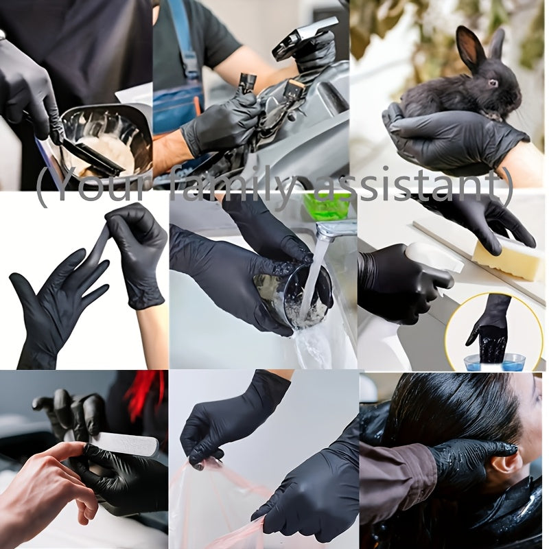 20/40/99 Nitrile Gloves, Black, Designed for Household Cleaning And As Disposable Gloves, Suitable for Cleaning Tasks, Cleaning, Heavy-Duty Gloves, Single-Use Nitrile Gloves.