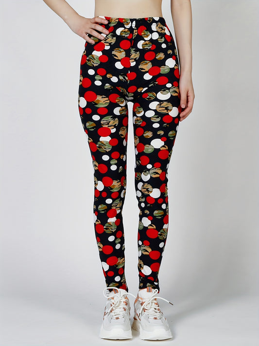 [Floral Leggings] High Waist Floral Printed Women's Leggings | Casual Sweatpants Pants