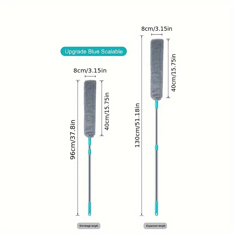 [1set Microfiber Dusting Brush] 1set, Microfiber Extendable Dust Duster | Washable Retractable Crevice Dust Cleaner, Dry Wet Dual-use Cleaning Brush, Multipurpose Dust Removal Brush | Suitable For Sofa Bed And Furniture Botto