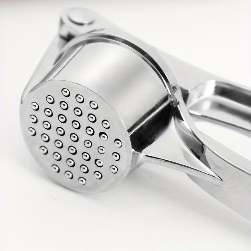 1pc RZSYZH Heavy-Duty Garlic Press, Ginger Crusher, Lemon Squeezer - Heavy-Duty Manual Crusher with Efficient Crushing, Compact Design for Kitchen, Restaurant, Home - Easy-Clean Garlic Press Tool for Garlic, Ginger, Lemon, Co