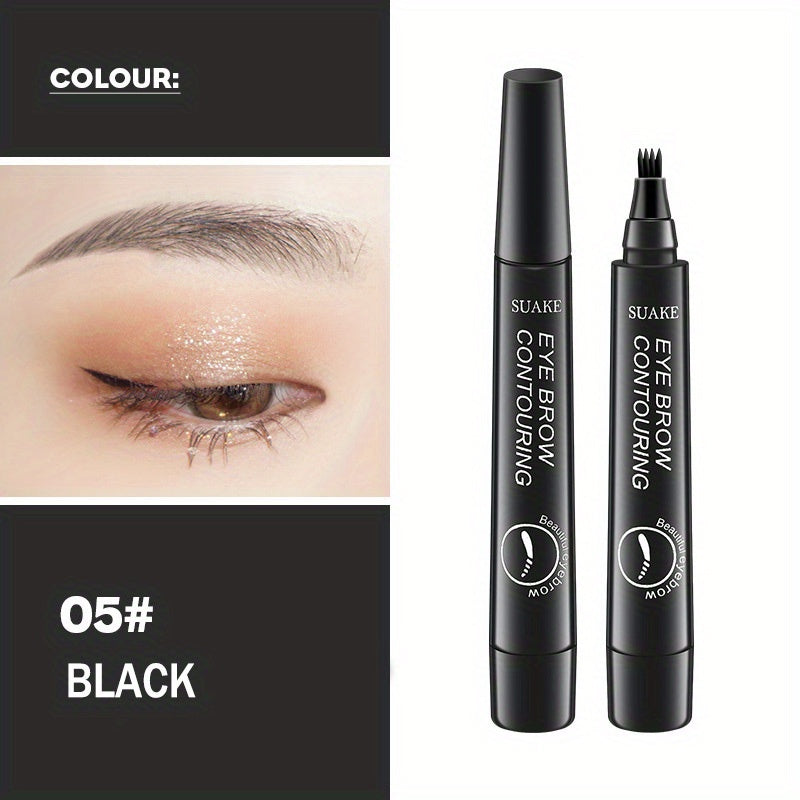 1pc Waterproof Eyebrow Pen - Microblading Eyebrow Pencil with a Micro-Fork Tip Applicator - Creates Natural Looking Brows Makeup Effortlessly