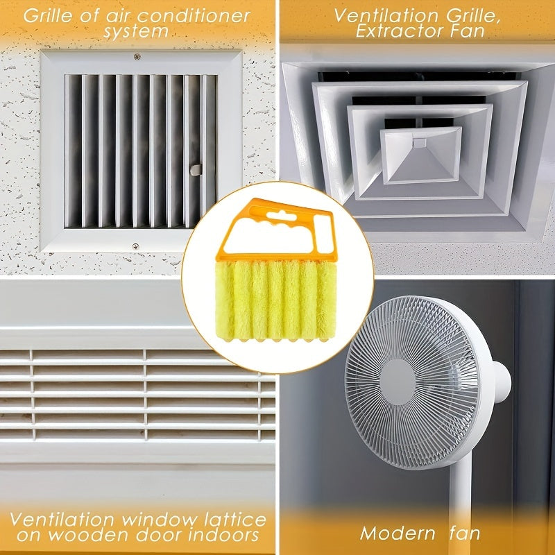 [Washable Window Brush] 1pc Washable Window Cleaning Brushes | Microfibers For Effortless Dust Collection And Blinds Cleaning
