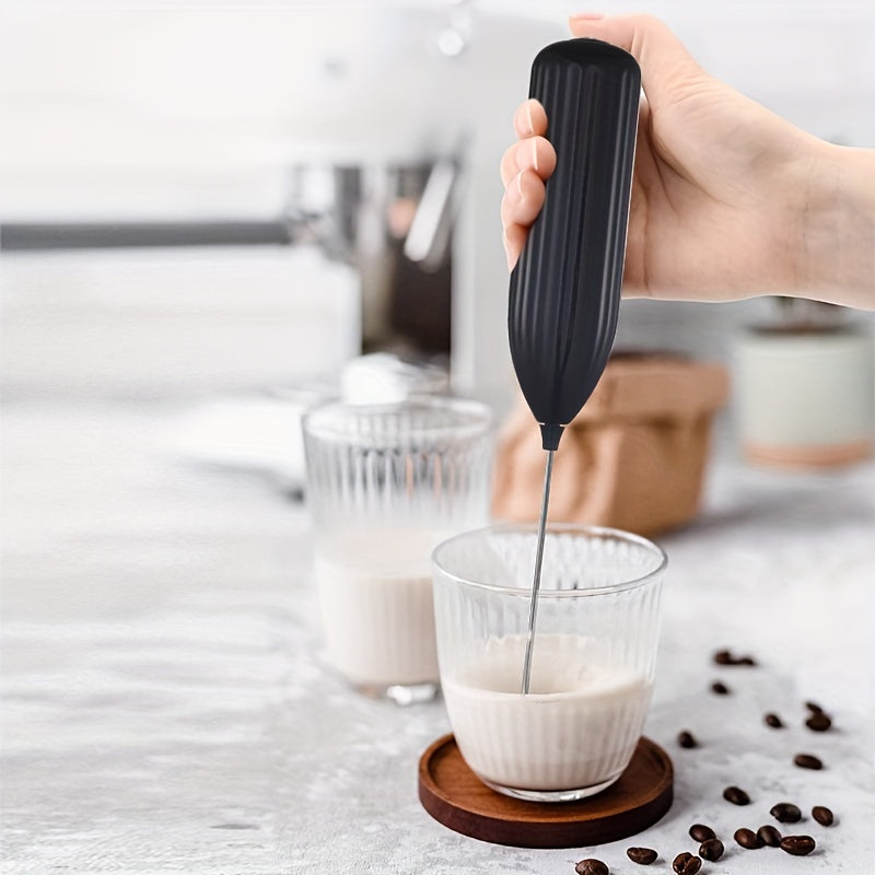 1pc, Electric Milk Frother, Compact Milk Foamer, Portable Electric Whisk, Battery-Operated (Batteries Not Included) Beverage Mixer, Handheld Mixer for Coffee, Cordless Electric Blender for Lattes, Cappuccino, Frappe, Chocolat