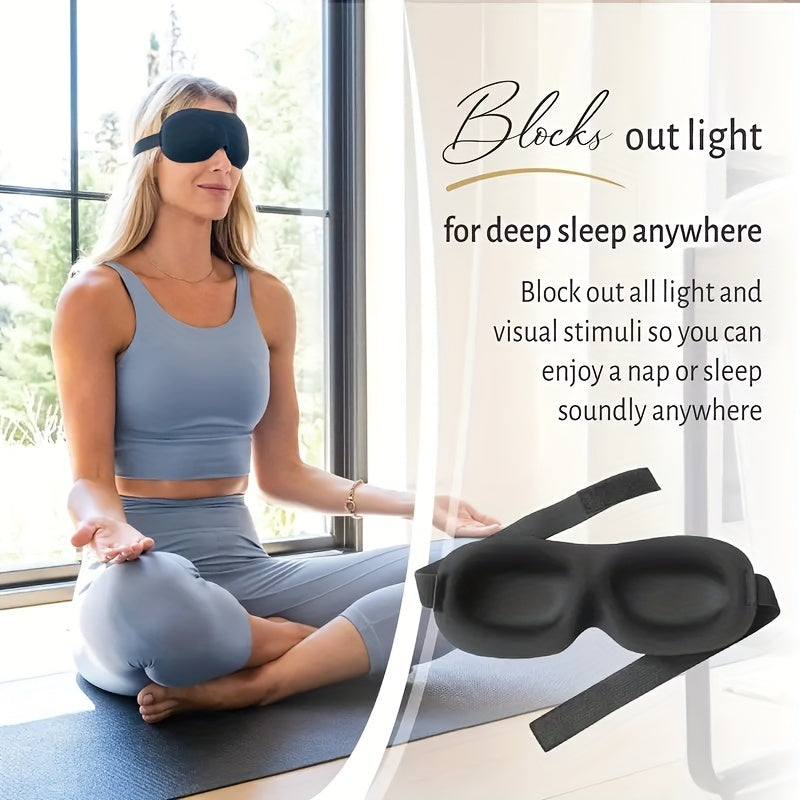 1/3/5/10 Pack Pure Blackout 3D Contoured Eye Mask for Adults - Heavy Duty Hypoallergenic & Fragrance-Free, Soft Ergonomic Fit (Men & Women) - Travel, Home, Office Use, No Leakage, Beige-Friendly - Ideal Gift for Night