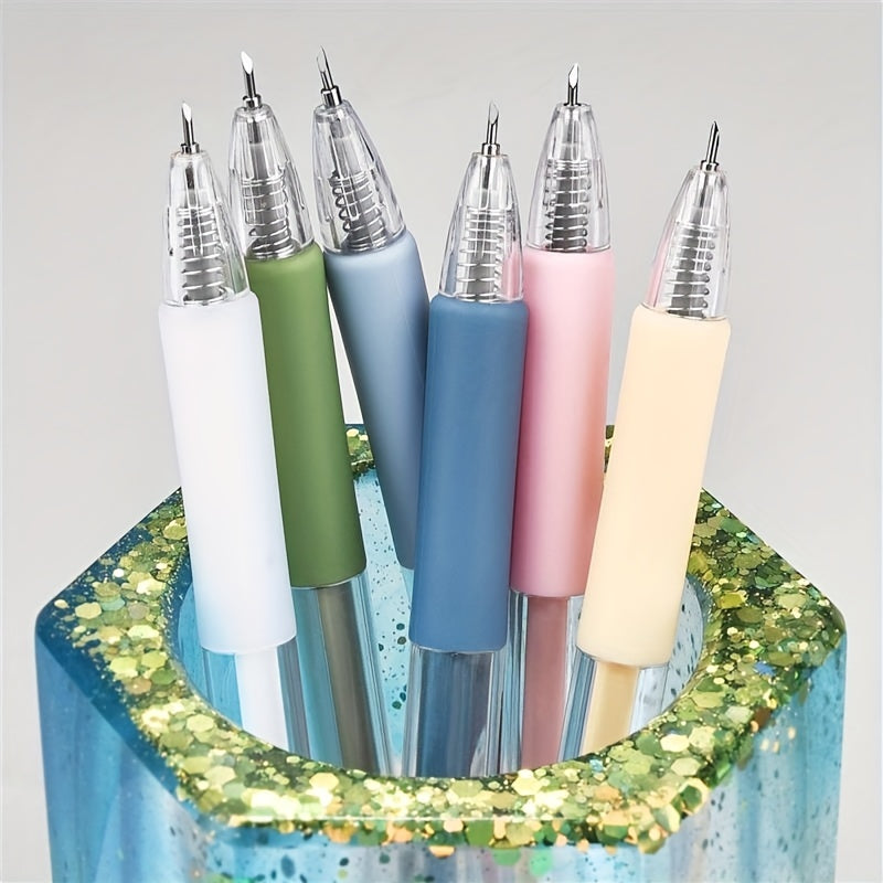 5pcs/set 6pcs/set Art Utility Knife Pen Knife Cut Stickers Scrapbooking Cutting Tool Express Box Knife School Supplies DIY Craft Supplies