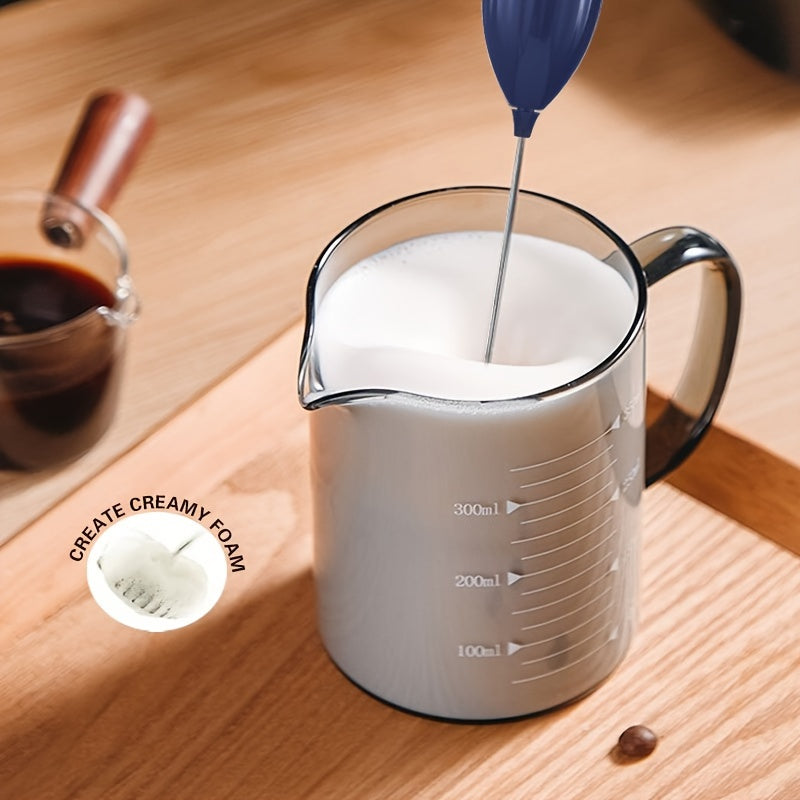 1pc, Electric Milk Frother, Compact Milk Foamer, Portable Electric Whisk, Battery-Operated (Batteries Not Included) Beverage Mixer, Handheld Mixer for Coffee, Cordless Electric Blender for Lattes, Cappuccino, Frappe, Chocolat