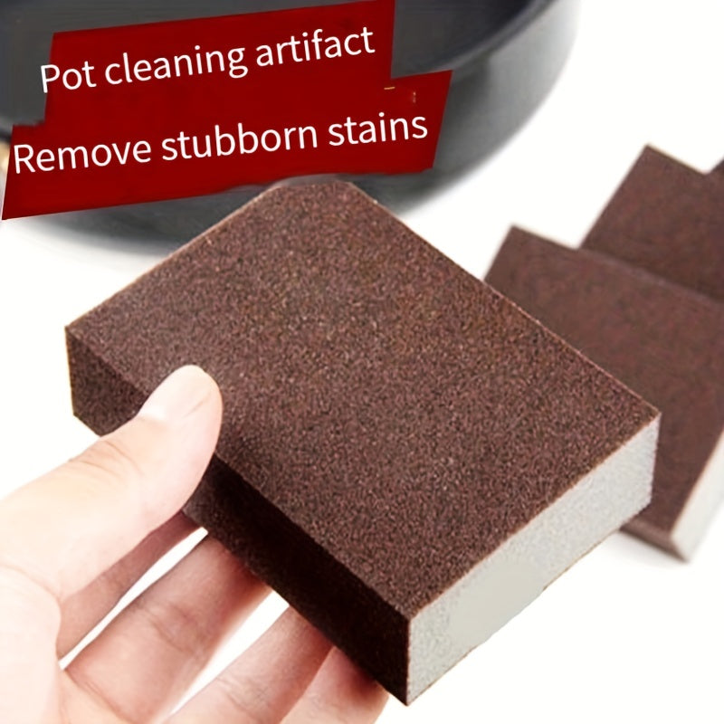 1/3/6/9pcs, Emery Magic Wipe, Pot Bottom Cleaning Descaling Sponge, Pot Sponge Brush, Iron Rust Removal Sponge, Dishwashing Sponge Block, Scouring Pads, Power Decontamination, Cleaning Supplies, Cleaning Tool, Back To School