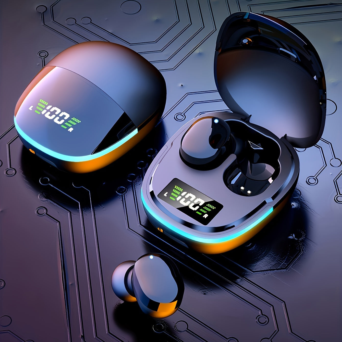 2025 Year New Wireless Earphones Headphones with LED Display Touch In-EarTWS Wireless Earbuds Sports Music Game Headset for IOS/Android