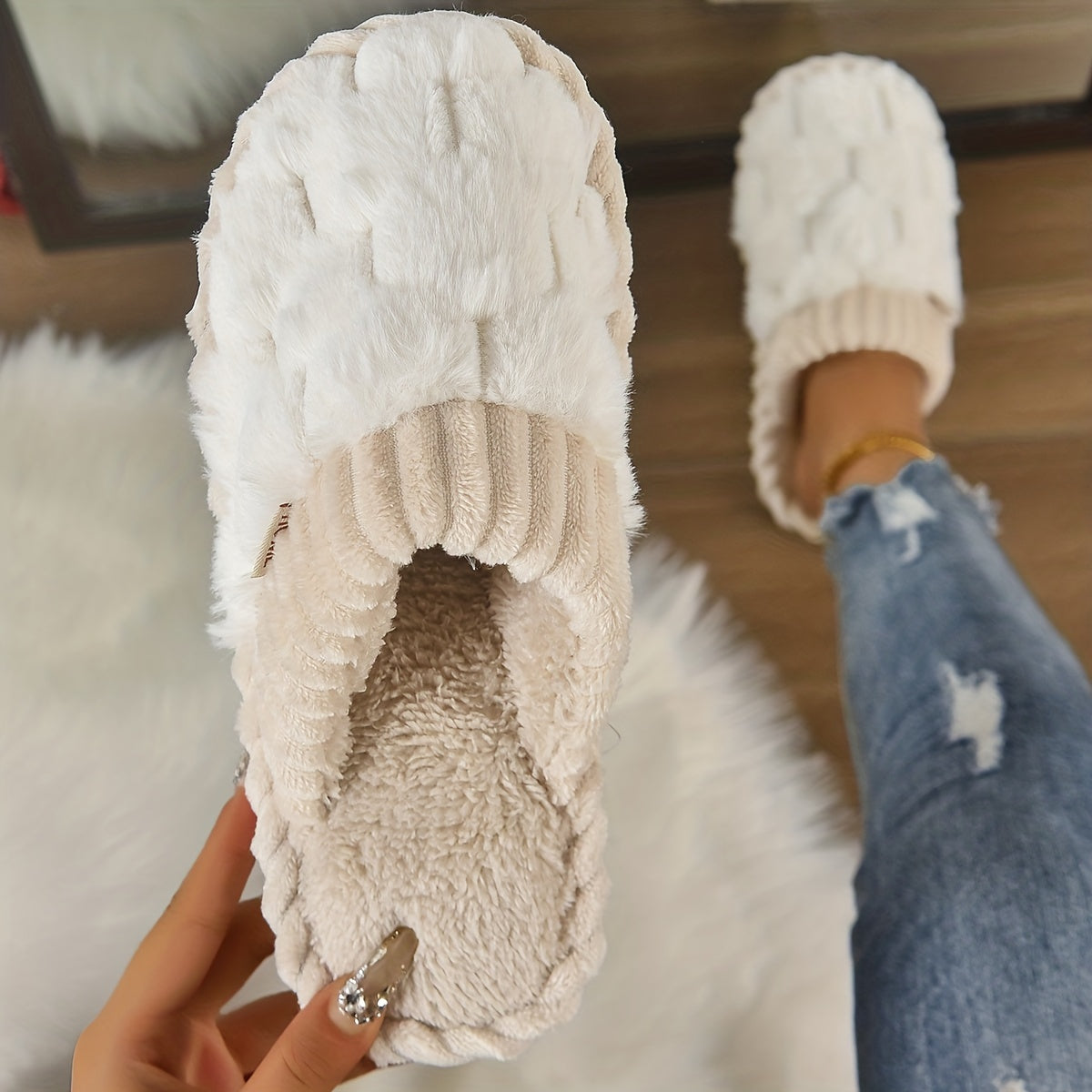 Women'S Stylish Fuzzy Slippers