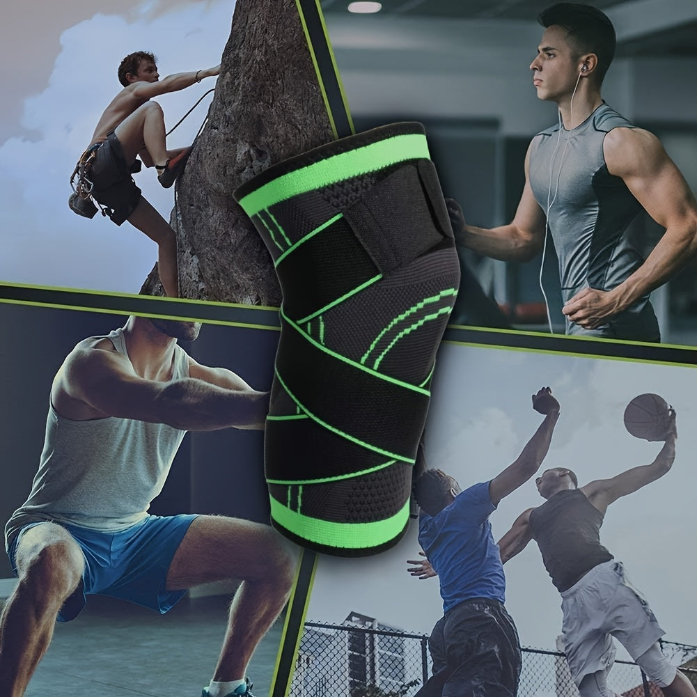 1pc Strap Knee Protector Sports Knee Support Adjustable Compression Breathable Joint Protection Sports Knee Protector Strap Compression Basketball Running