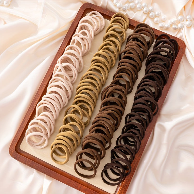 50pcs/100pcsHigh elastic hair loop French style thick Women's hair rope graduation gift
