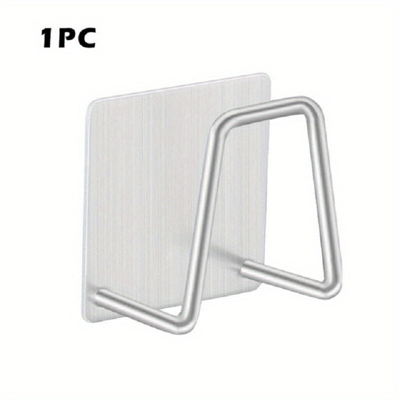 1PC Kitchen Sponges Holder Self Adhesive Sink Sponges Drain Drying Rack 304 Stainless Steel Storage Holder Kitchen Sink Accessories