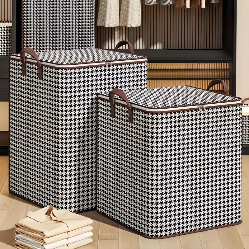 1pc Clothing And Quilt Storage Box, Foldable Travel Bag for Outings, Portable Packing Bag for Moving, Wardrobe Organizer for Clothes And Comforters, Under-Bed Storage