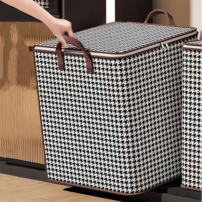 1pc Clothing And Quilt Storage Box, Foldable Travel Bag for Outings, Portable Packing Bag for Moving, Wardrobe Organizer for Clothes And Comforters, Under-Bed Storage