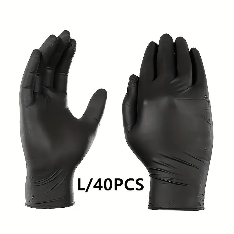 20/40/99 Nitrile Gloves, Black, Designed for Household Cleaning And As Disposable Gloves, Suitable for Cleaning Tasks, Cleaning, Heavy-Duty Gloves, Single-Use Nitrile Gloves.