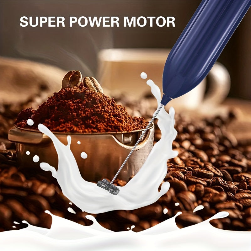 1pc, Electric Milk Frother, Compact Milk Foamer, Portable Electric Whisk, Battery-Operated (Batteries Not Included) Beverage Mixer, Handheld Mixer for Coffee, Cordless Electric Blender for Lattes, Cappuccino, Frappe, Chocolat