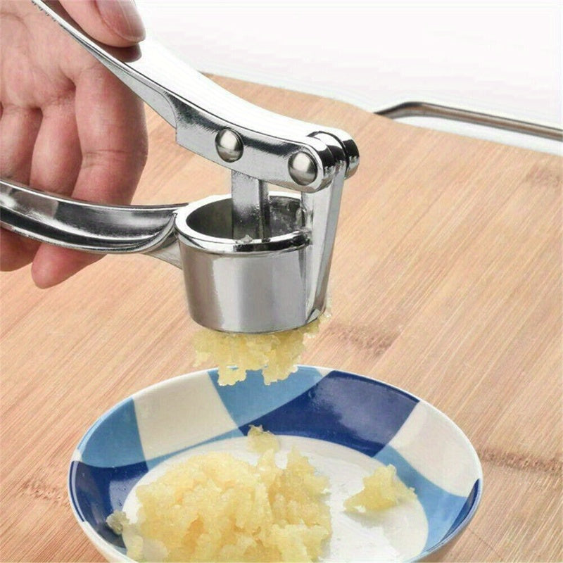 1pc RZSYZH Heavy-Duty Garlic Press, Ginger Crusher, Lemon Squeezer - Heavy-Duty Manual Crusher with Efficient Crushing, Compact Design for Kitchen, Restaurant, Home - Easy-Clean Garlic Press Tool for Garlic, Ginger, Lemon, Co