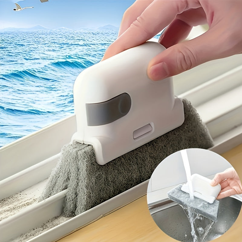 1pc  Door and Window Track Cleaning Brush - Easy to Clean  Gaps and Frames, Groove Cleaning Brush, Hand-held Slit Brush, Dust Brush, No-dead Kitchen Counter Top Cleaning Tool, Cleaning Supplies, Back-to-school Supplies