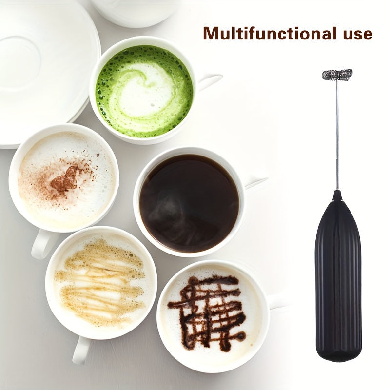 1pc, Electric Milk Frother, Compact Milk Foamer, Portable Electric Whisk, Battery-Operated (Batteries Not Included) Beverage Mixer, Handheld Mixer for Coffee, Cordless Electric Blender for Lattes, Cappuccino, Frappe, Chocolat