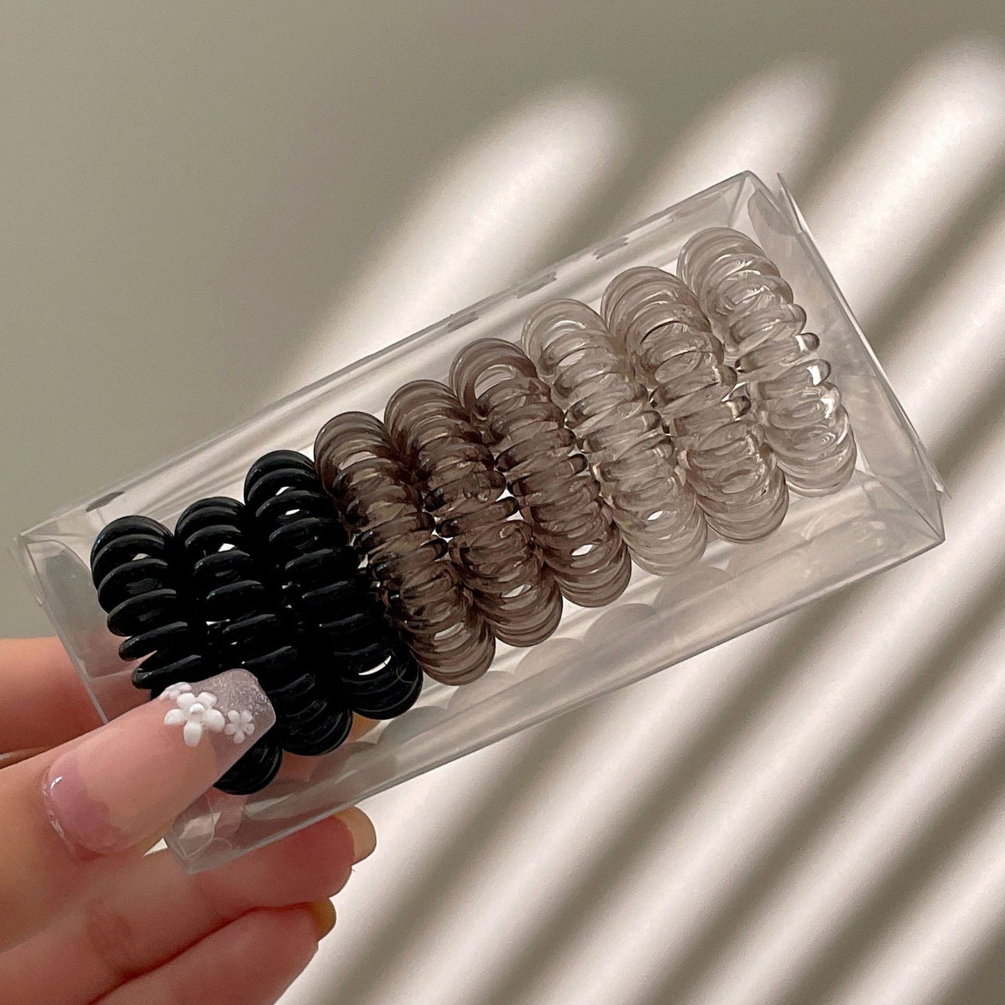9 Pcs Spiral Hair Ties No Crease, Coil Hair Ties, Phone Cord Hair Ties, Women Ponytail Holder Elastics