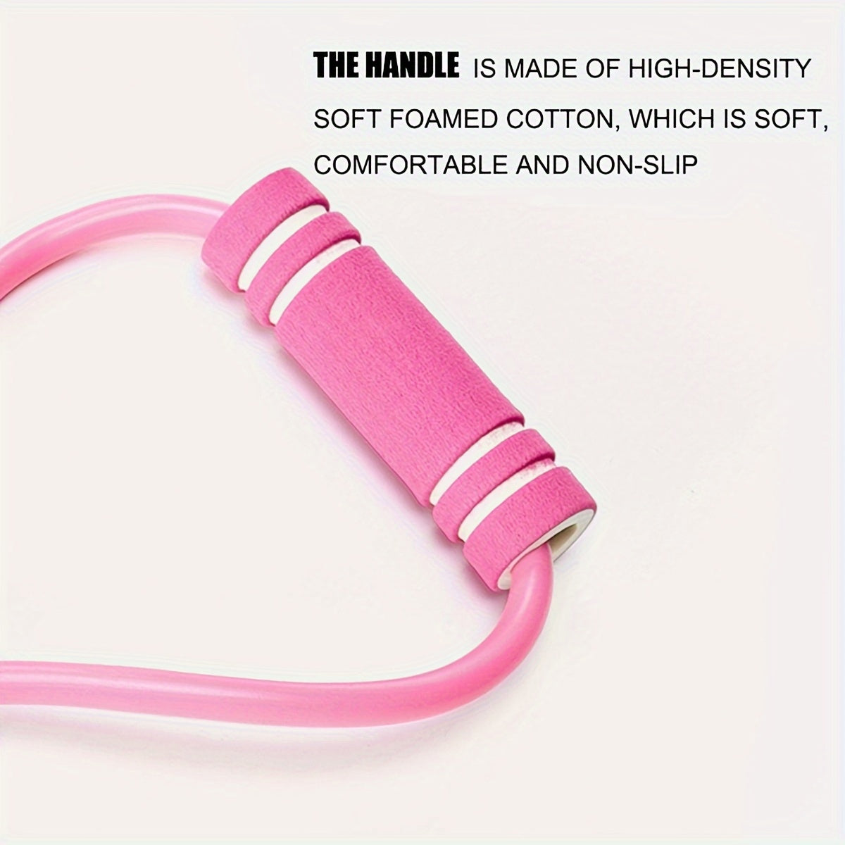 8-Shaped TPE Tension Belt with Handles - Elastic Yoga Resistance Band for Chest Expansion, Arm & Leg Stretching, Workout, Yoga, Pilates - Stackable, Medium Tension, Perfect for Beginners