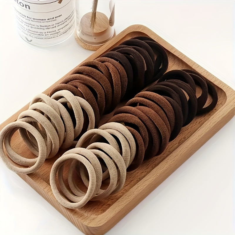 50pcs/100pcsHigh elastic hair loop French style thick Women's hair rope graduation gift