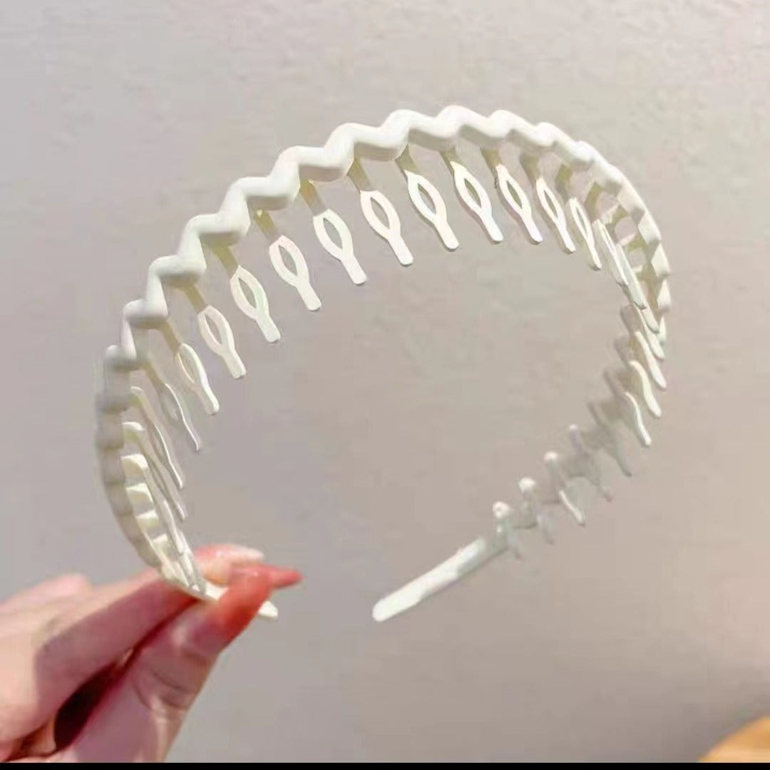 Hair Clip Frosted Color Headband Women's Non-slip Band Teeth Simple Pressure Headband Face Headband Hair Accessories