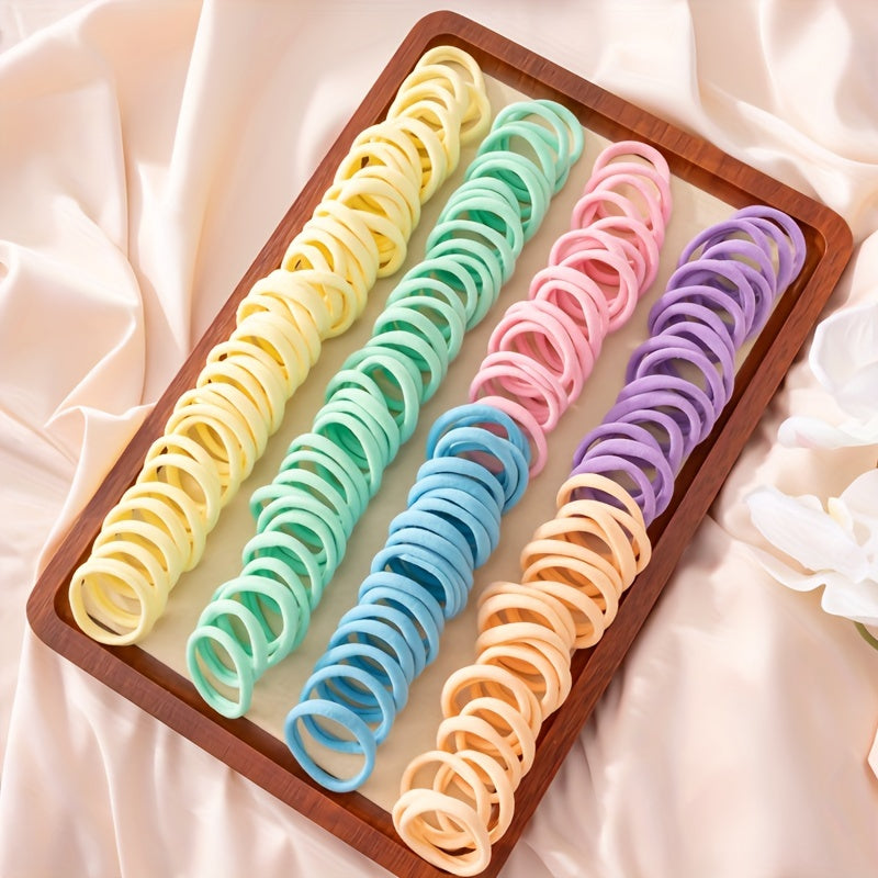 50pcs/100pcsHigh elastic hair loop French style thick Women's hair rope graduation gift
