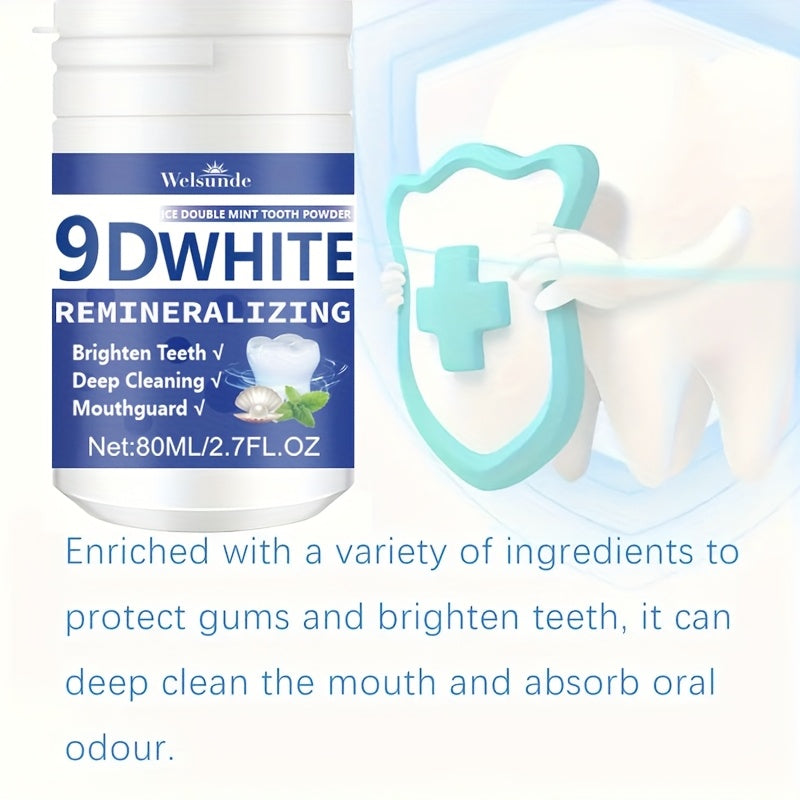 9D White Remineralizing Hydroxyapatite Tooth Powder, Tooth Whitening Powder, Deep Cleaning, Fresh Breath, Ideal For Oral Health & Hygiene Gift For Women Men, Breath Freshener, Toothpaste, Tooth Cleaning Powder For Daily Life