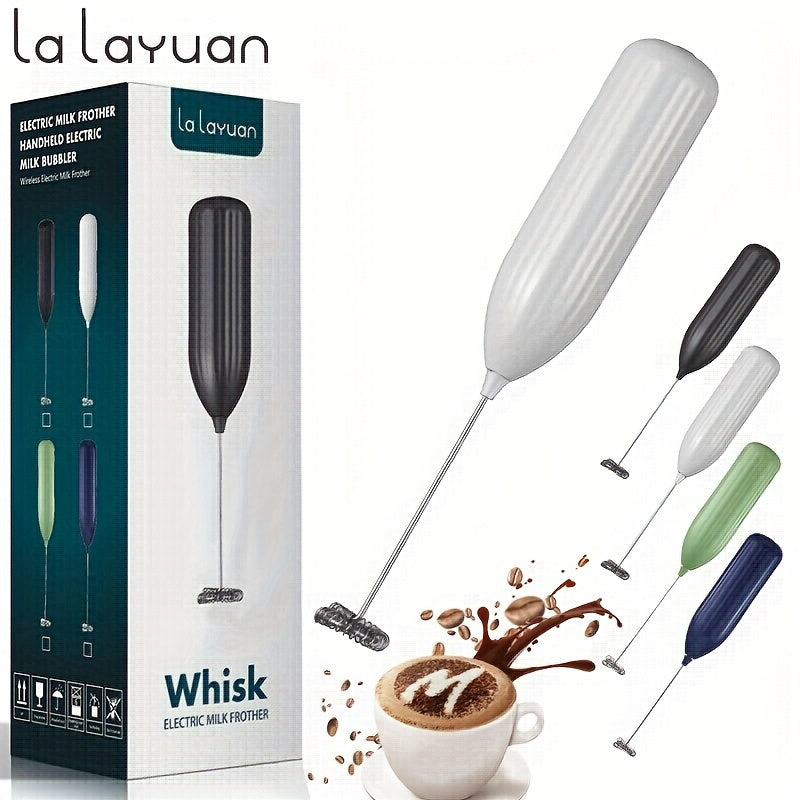 1pc, Electric Milk Frother, Compact Milk Foamer, Portable Electric Whisk, Battery-Operated (Batteries Not Included) Beverage Mixer, Handheld Mixer for Coffee, Cordless Electric Blender for Lattes, Cappuccino, Frappe, Chocolat