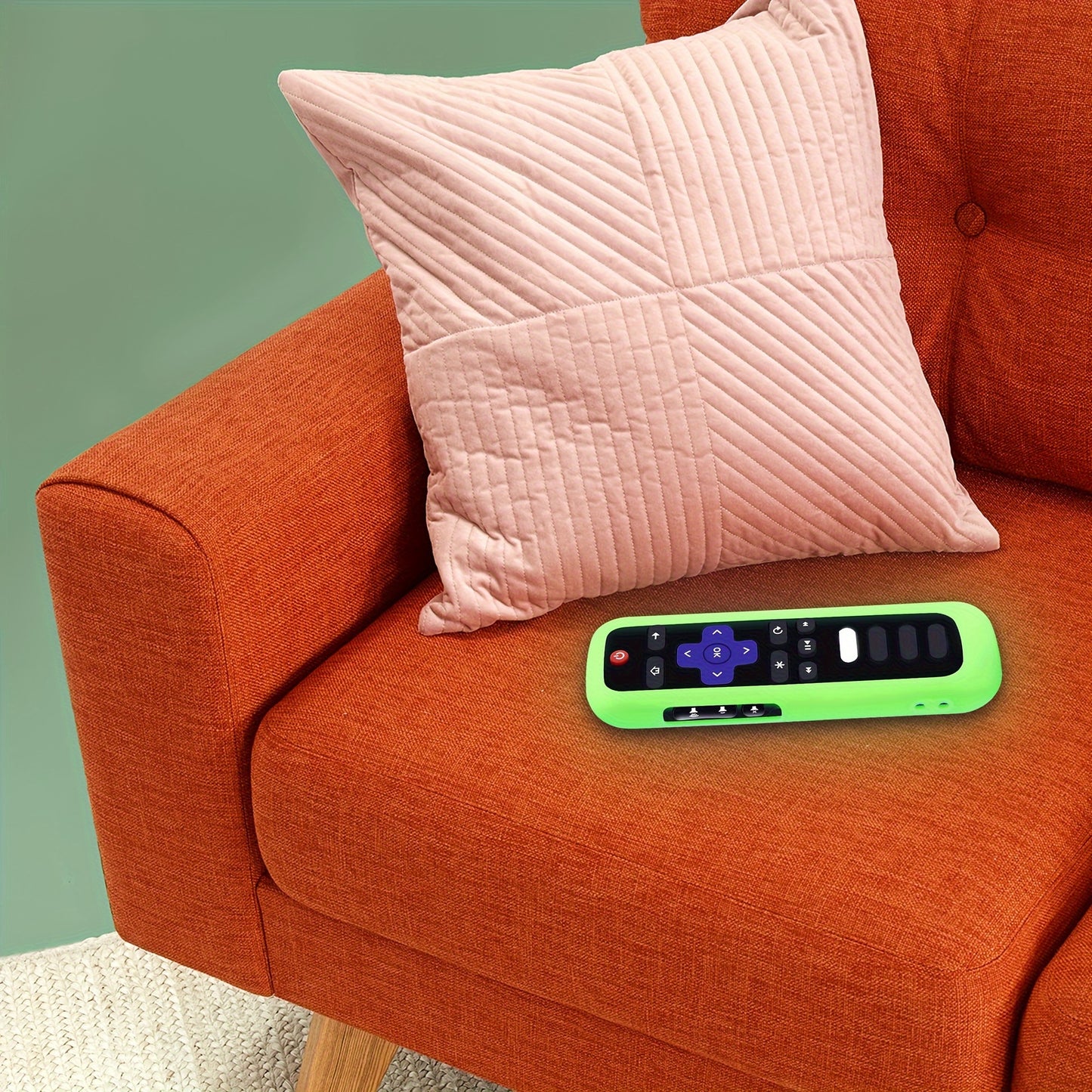 [1pc Glow Remote Cover] Roku TV, Glow in the Dark, 1pc Silicone Remote Cover | Compatible with TCL Hisense Roku TV Steaming Stick 4K 4K+ Voice Remote, Universal Protective Battery Cover, 2022 Model, Uncharged, No Battery Incl